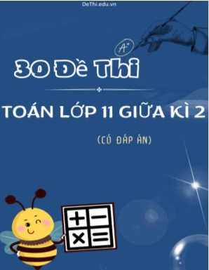 Bộ 30 Đề thi Toán Lớp 11 giữa kì 2 (Có đáp án)